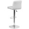 Emma and Oliver Swivel Rolled Seat Adjustable Height Barstool with Chrome Base